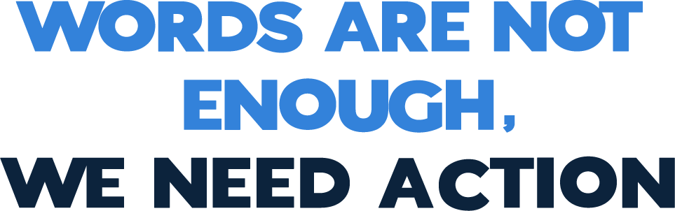 A black background with blue letters that say " kids are enough ".